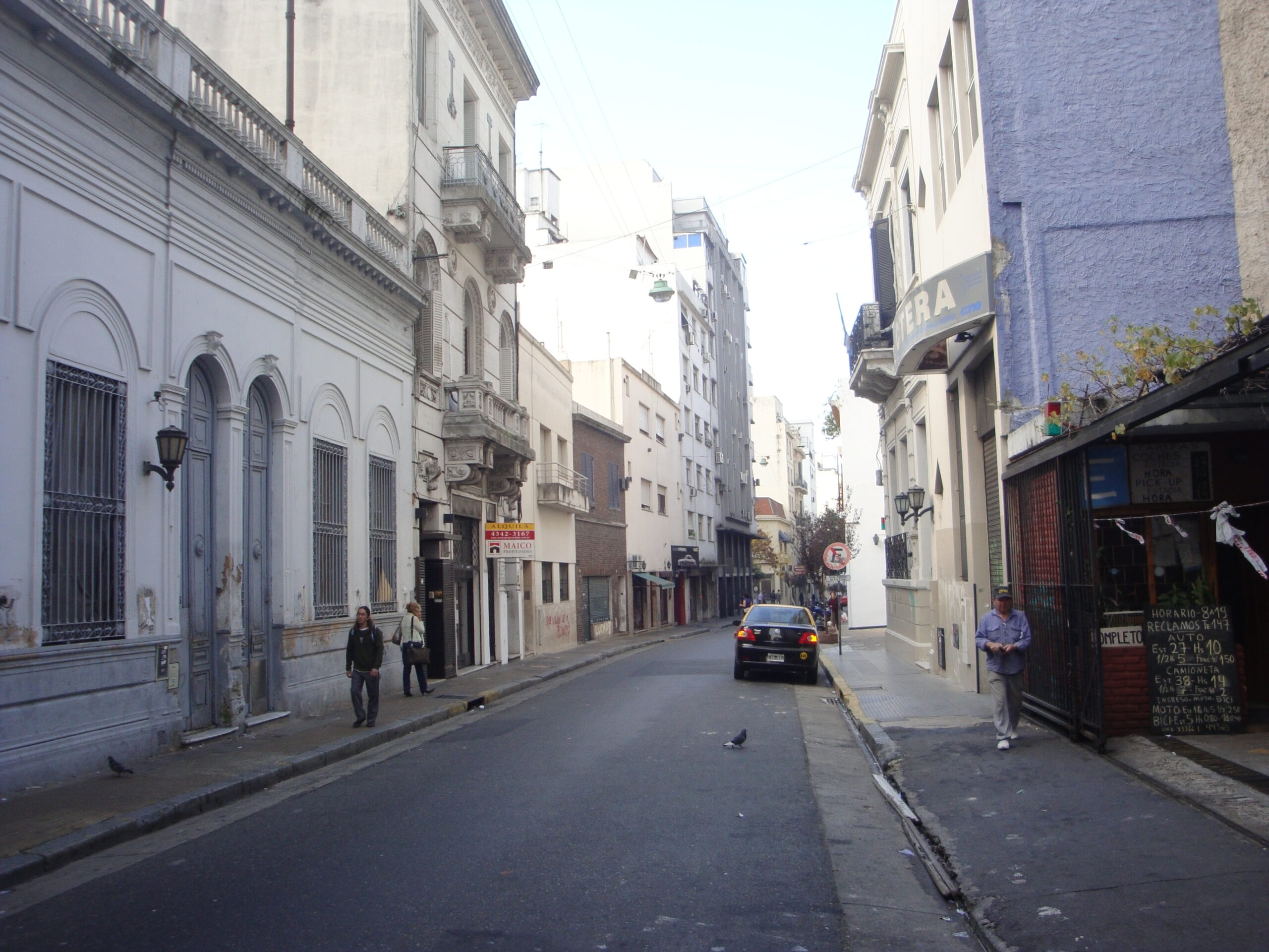 A street scene in San Telmo, Buenos Aires.