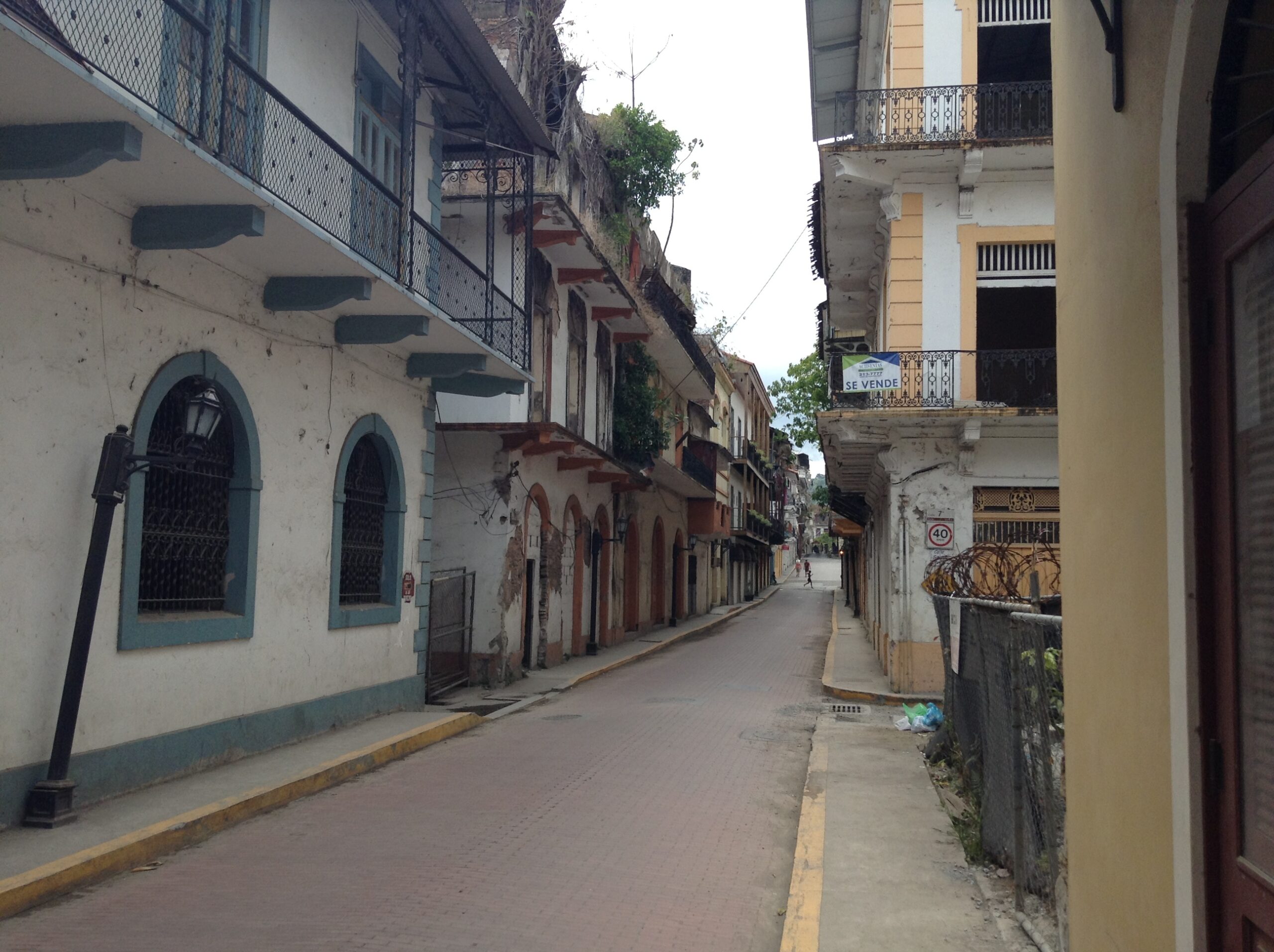 A street in Casco Viejo, Panama City.