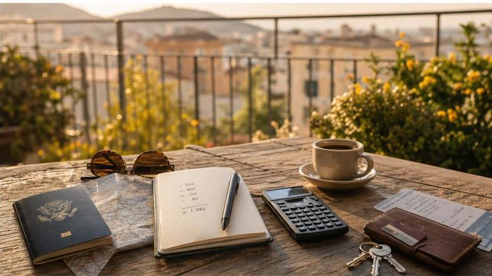 Slow travel budget planning with setup costs and travel days.