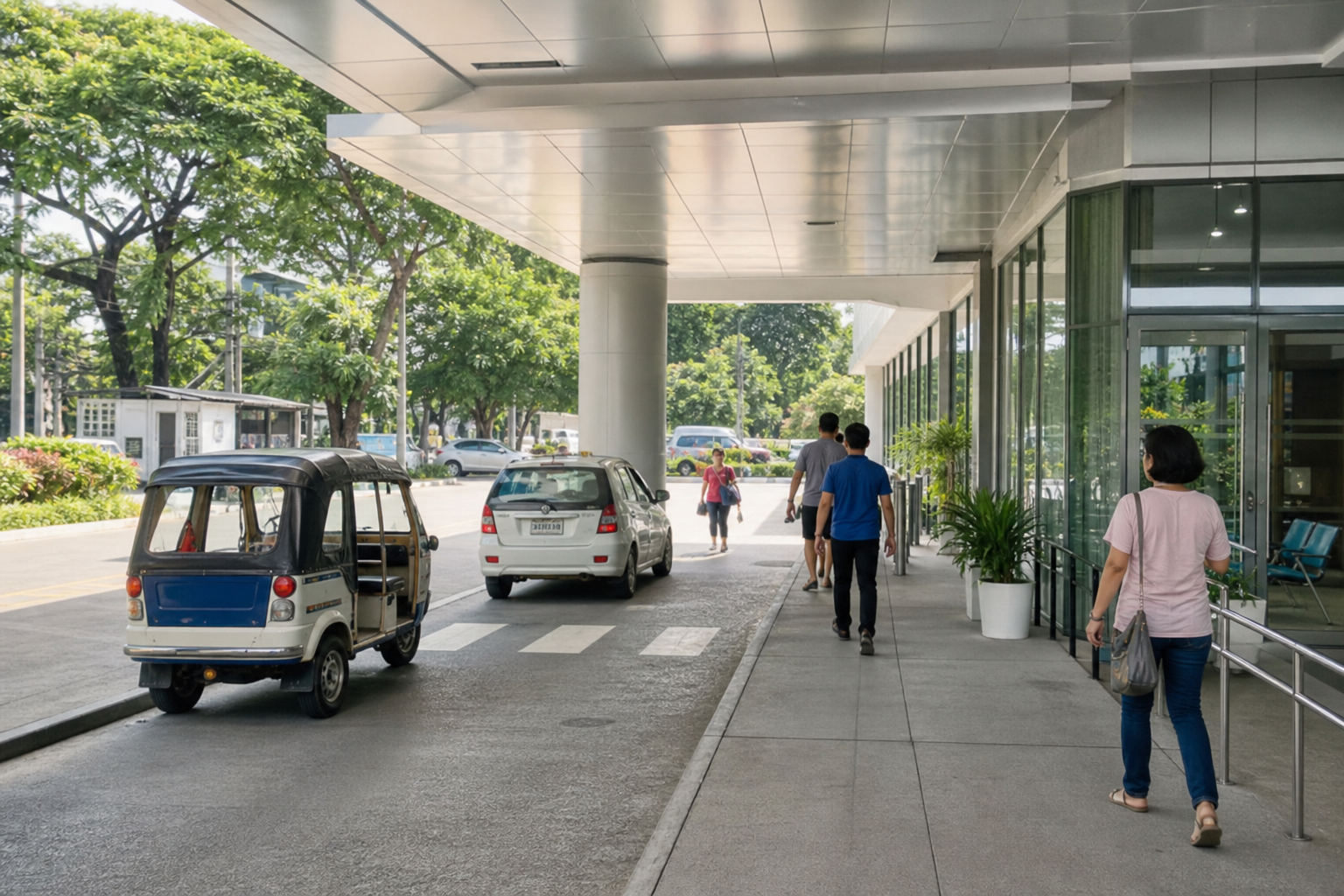 Illustrative covered private-clinic drop-off route in Iloilo.