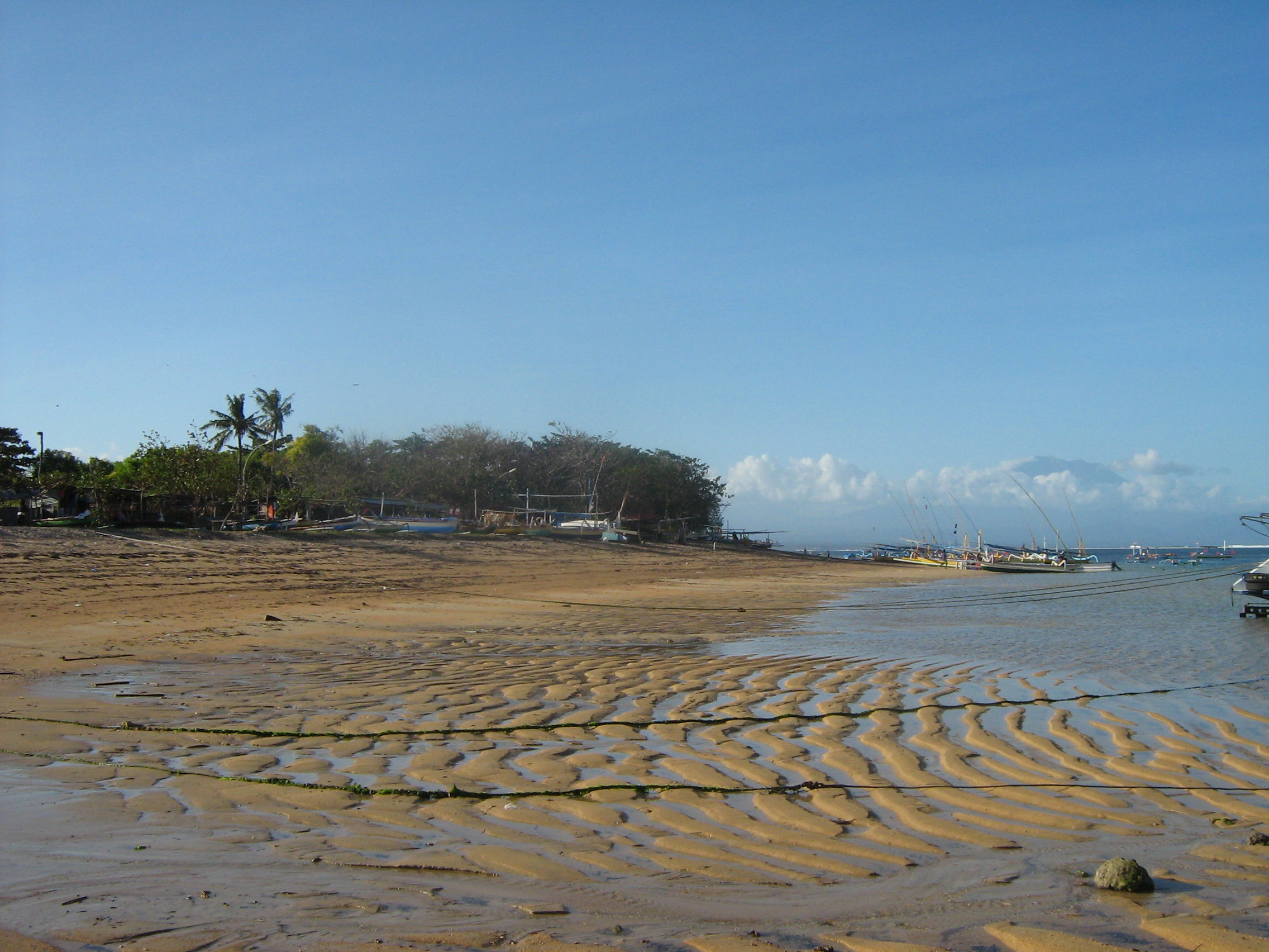 Afternoon beach scene in Sanur, Bali.