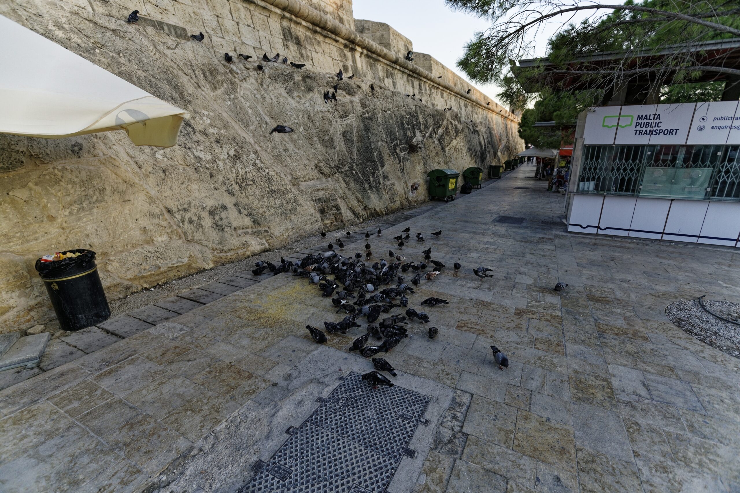 The bus station area near Valletta in Malta.