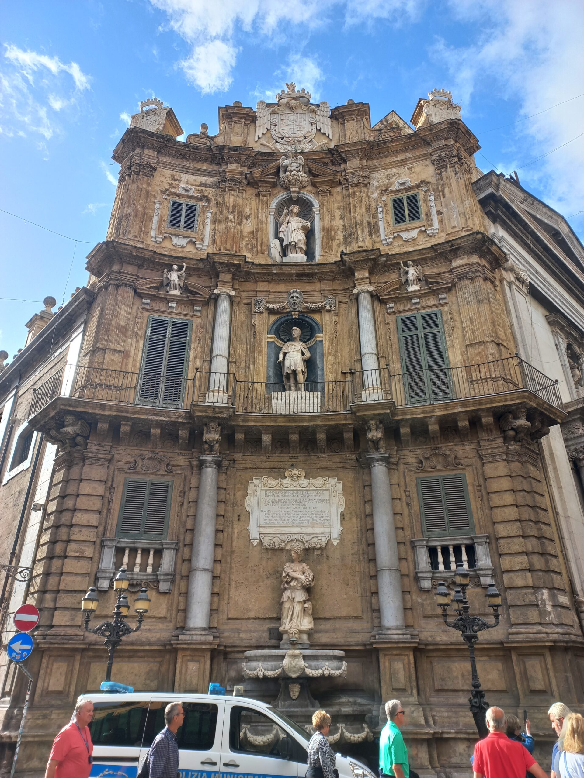 Quattro Canti intersection in central Palermo, Italy.