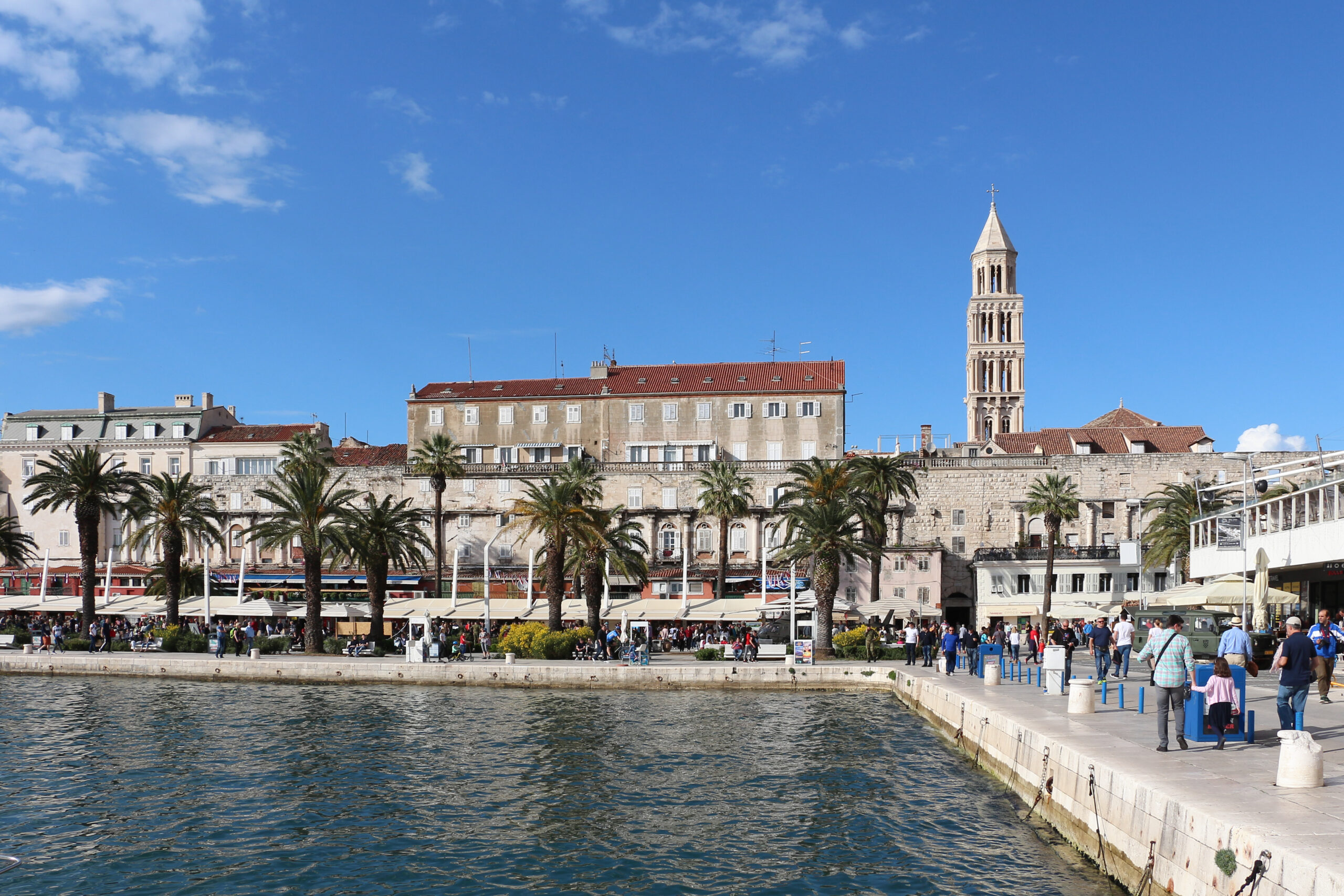 View of Diocletian's Palace and the old town in Split, Croatia.