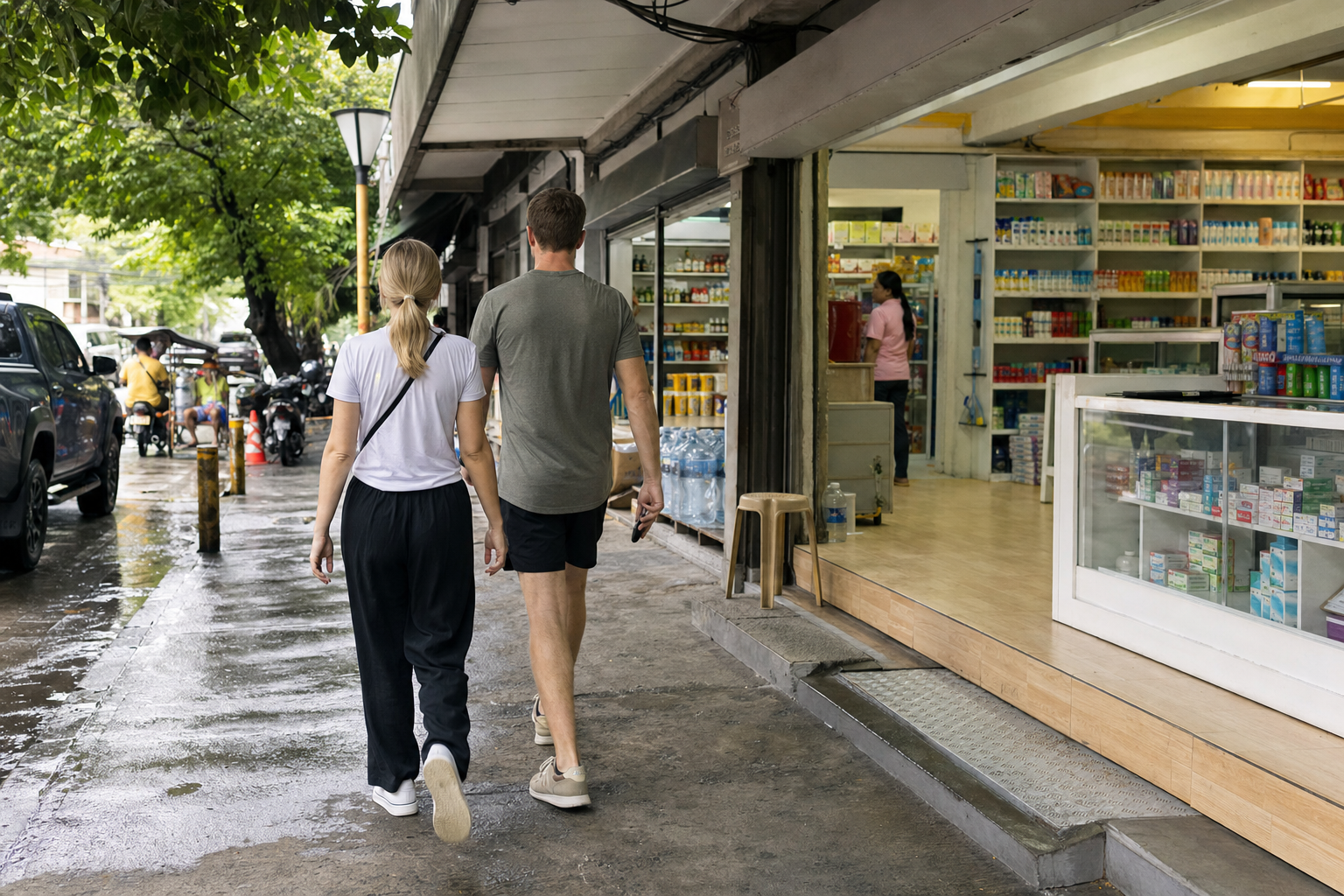 Illustrative covered neighborhood errand route in a Philippines city.